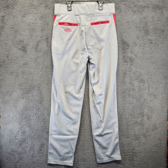 Rawlings Baseball Pant Adult Size Medium Gray Red Pro Dri - Picture 6 of 12